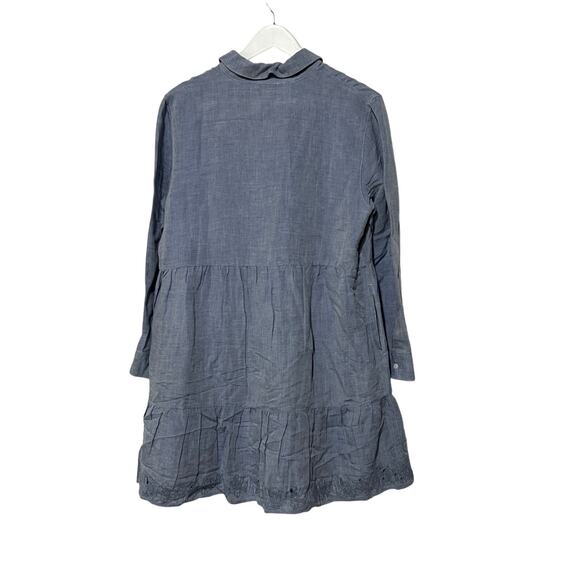 TOMMY BAHAMA WMNS MEDIUM ST LUCIA EMBROIDERED SWIM COVER UP LINEN BLEND BLUE NEW - Picture 4 of 13